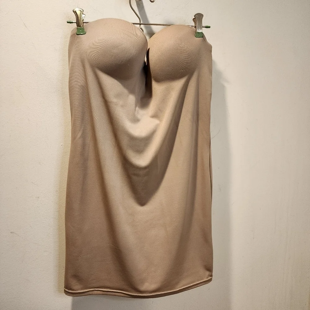 Flexees Tan Strapless Shapewear Slimmer Size 38D